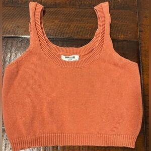 Double Zero Warm Rust Sweater Tank Crop Sz Lovely Large